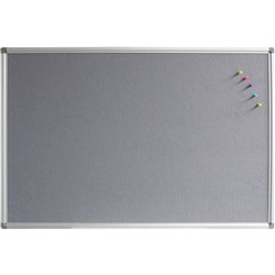 Rapidline Pinboard 1200W x 15D x 1200mmH Grey Felt Aluminium Frame