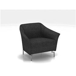 Venice Lounge Single Seater 780W x 730D x 780mmH Charcoal Fabric