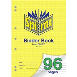 Spirax 121 Binder Book A4 96 Page 8mm Ruled