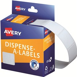 Avery Removable Dispenser Labels 19x24mm Rectangle White Pack Of 650